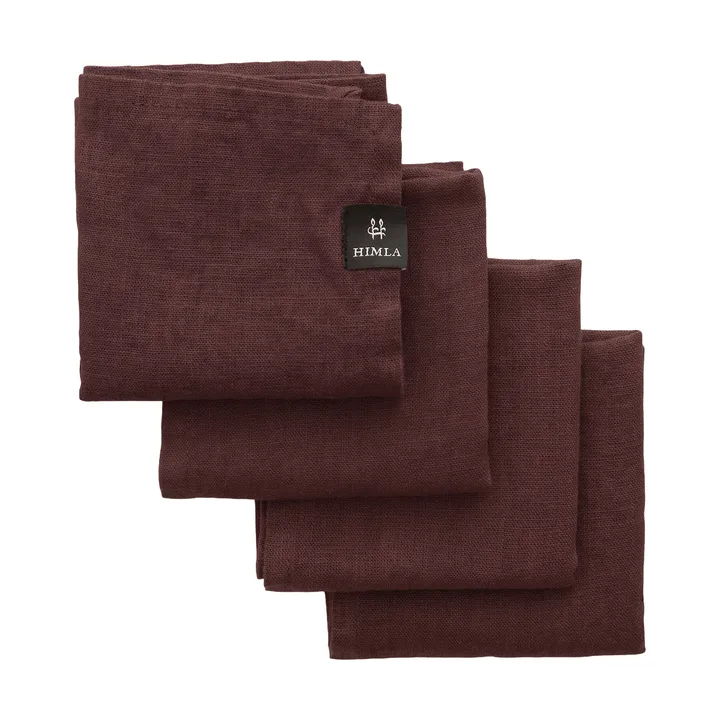 Sunshine napkin 4-pack - Burgundy (red) - Himla