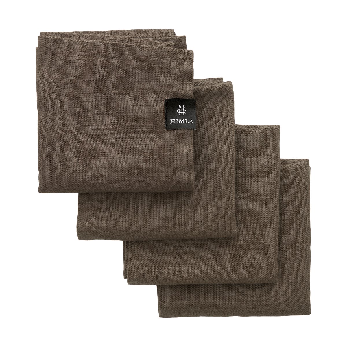 Himla Sunshine napkin 4-pack Coffee | Scandinavian Design | Linen & cotton napkins | Brown