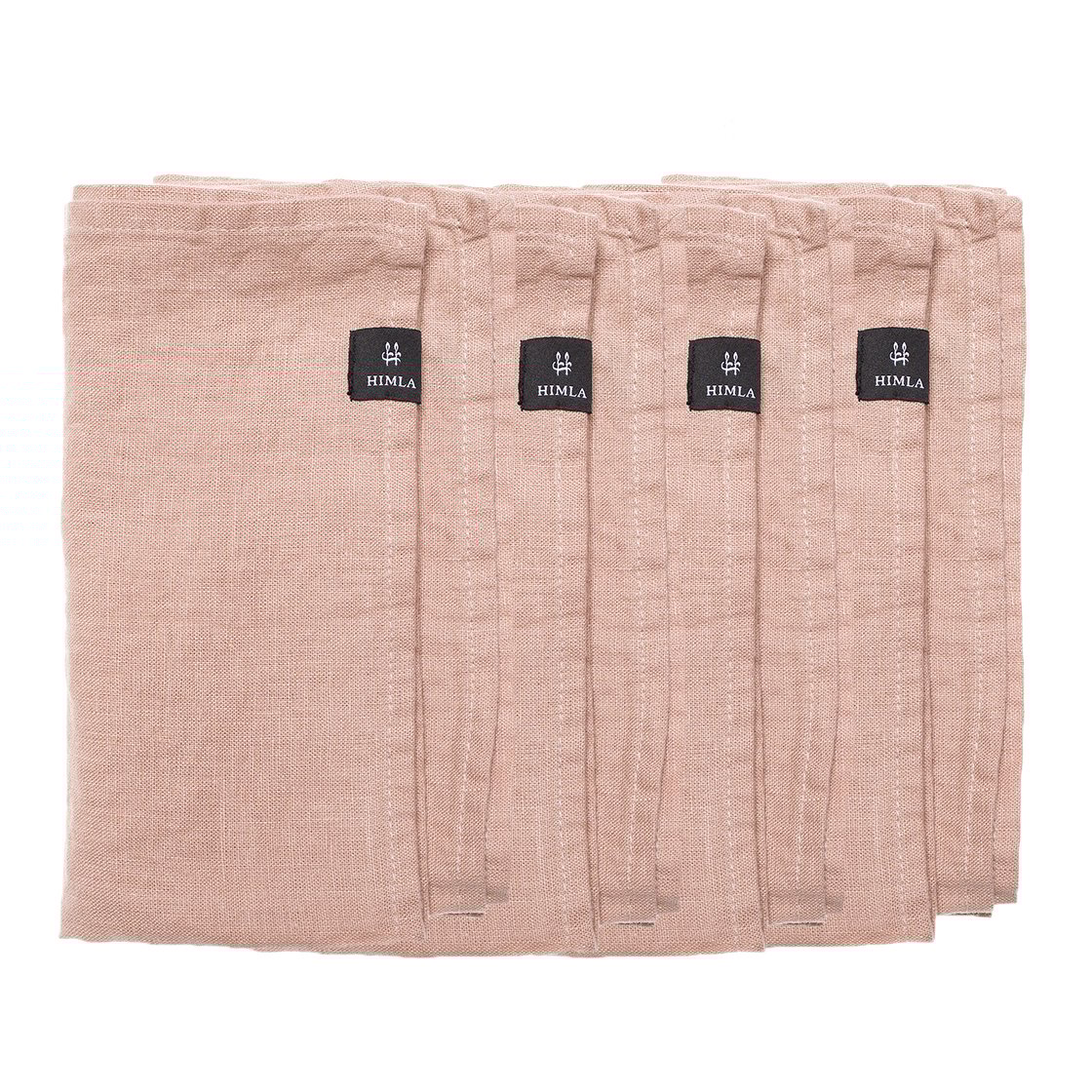 Himla Sunshine napkin 4-pack Nude (pink) | Scandinavian Design | Linen & cotton napkins | Pink