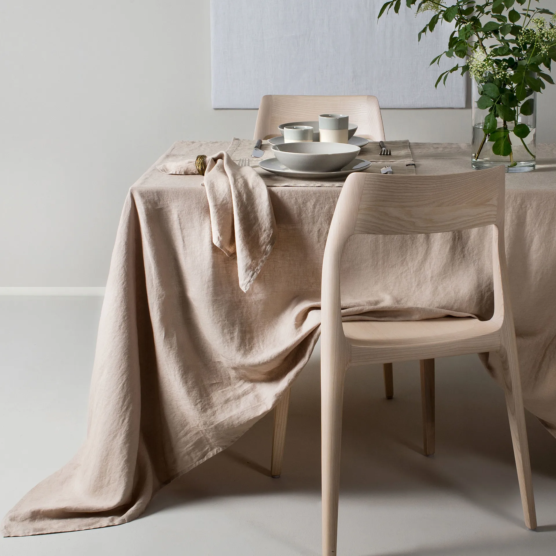 Sunshine tablecloth 145x330 cm, Mind (beige) Himla