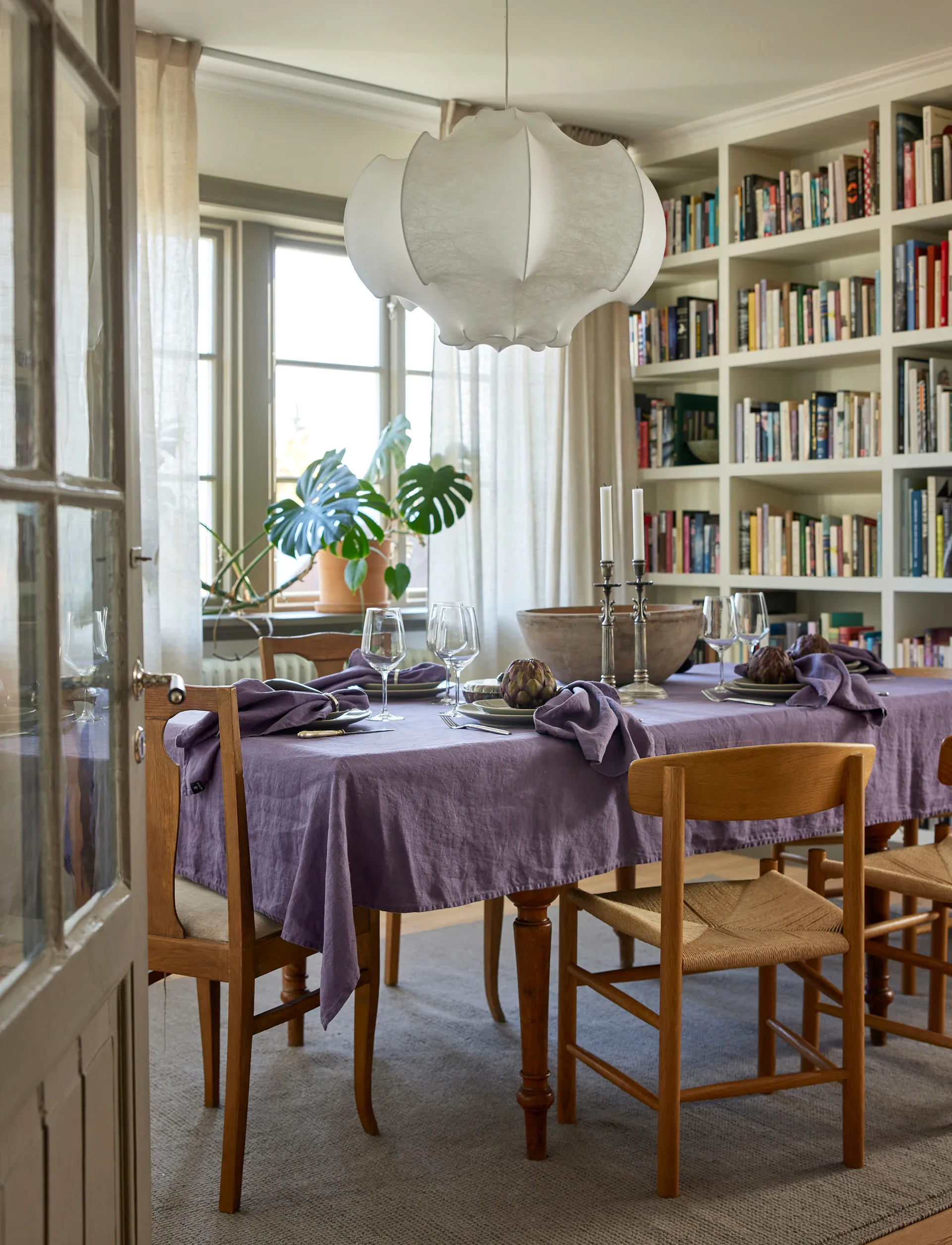 Sunshine tablecloth, Lavender, 145x250 cm Himla