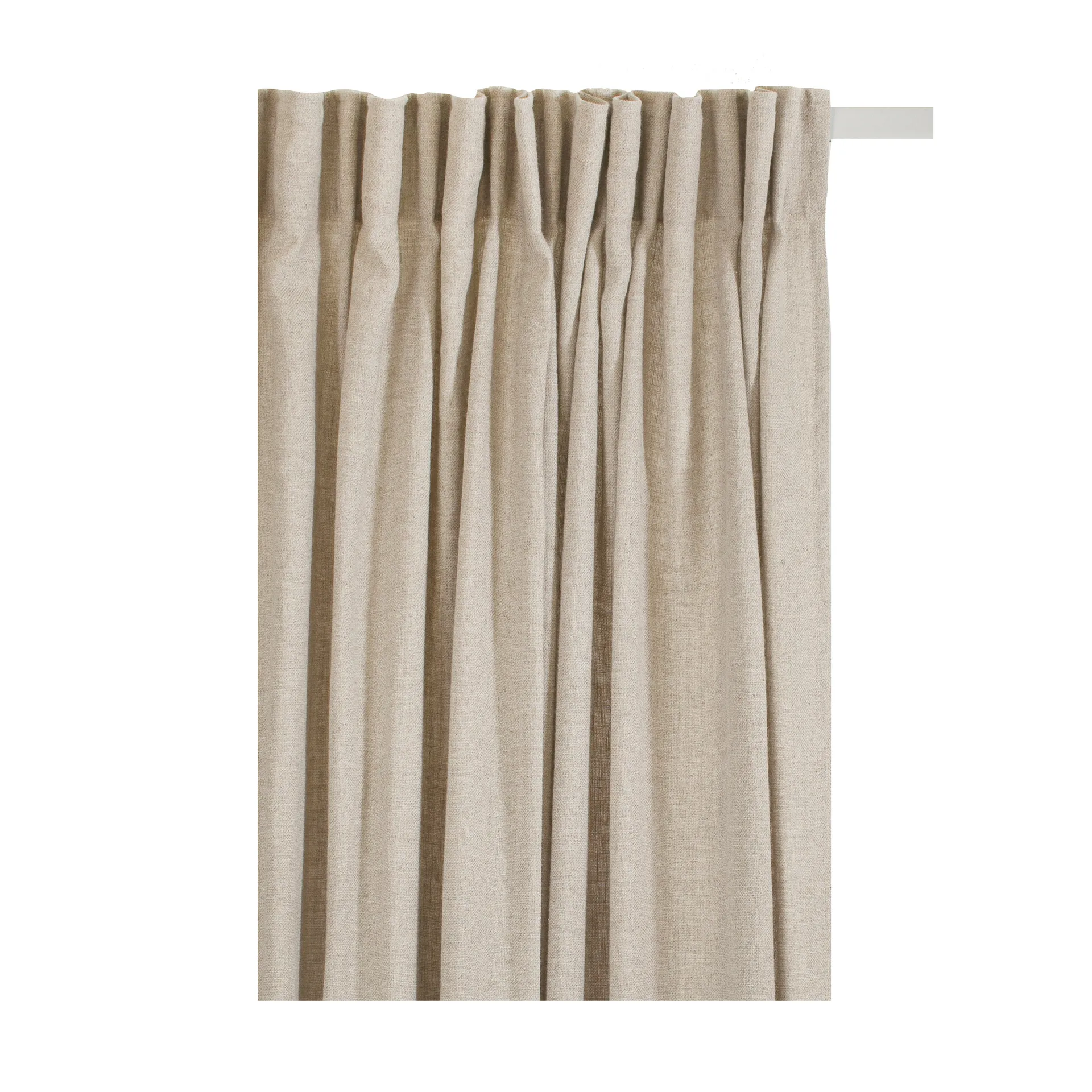 Woodland curtain with pleat strip 135x250 cm, Natural Himla