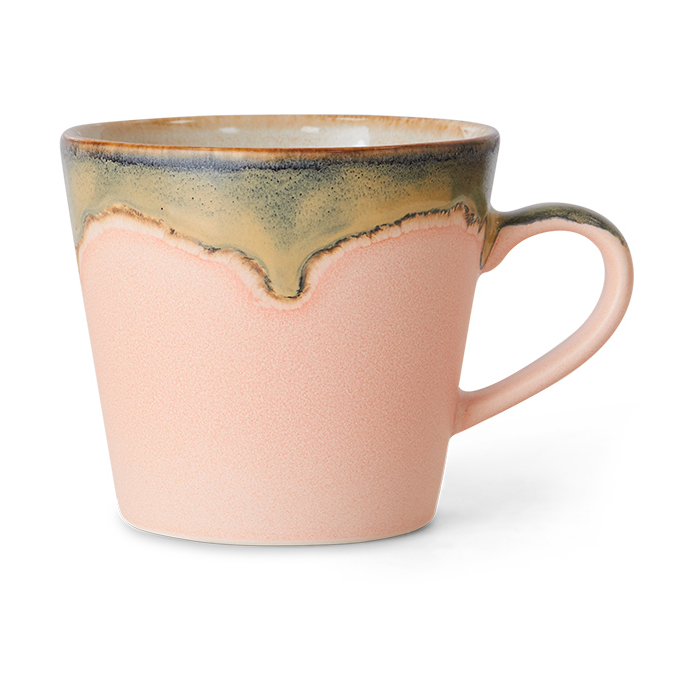 HKliving 70"s cappuccino mug 33 cl Blossom