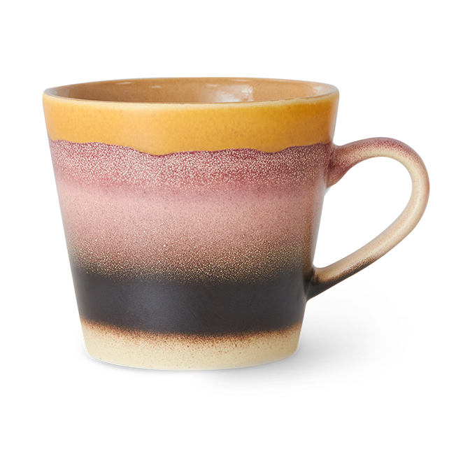 HKliving 70"s cappuccino mug 33 cl Sunset