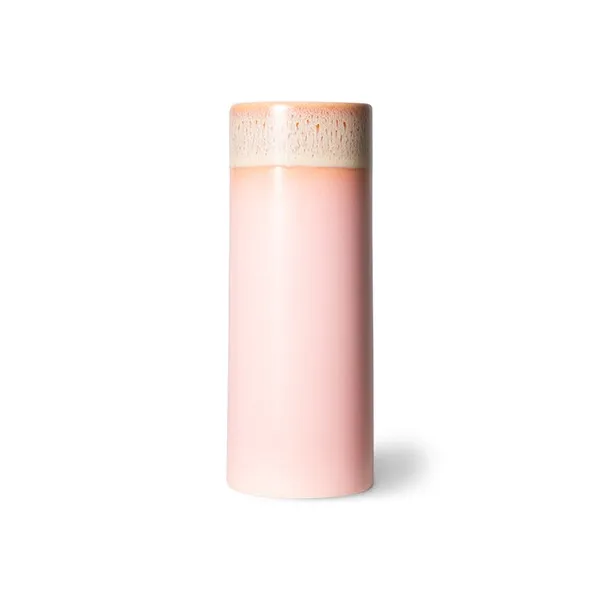 70s ceramics vase XS Ø7.5x19 cm, Pink HKliving