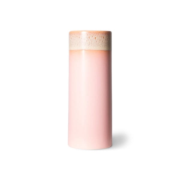 70s ceramics vase XS Ø7.5x19 cm - Pink - HKliving