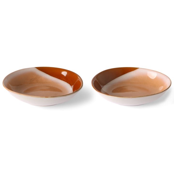 70's curry bowl 21.7x21 cm 2-pack - hills - HKliving