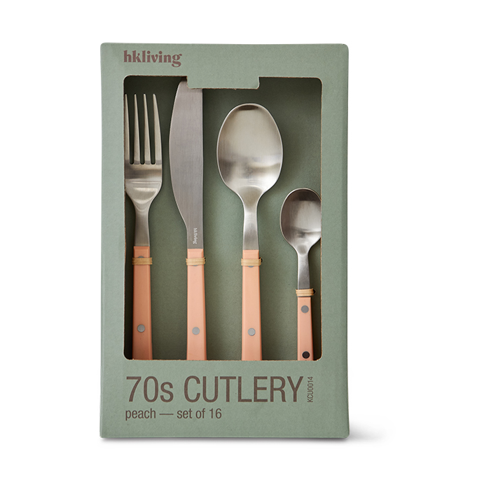 HKliving 70"s cutlery set 16 pieces Peach