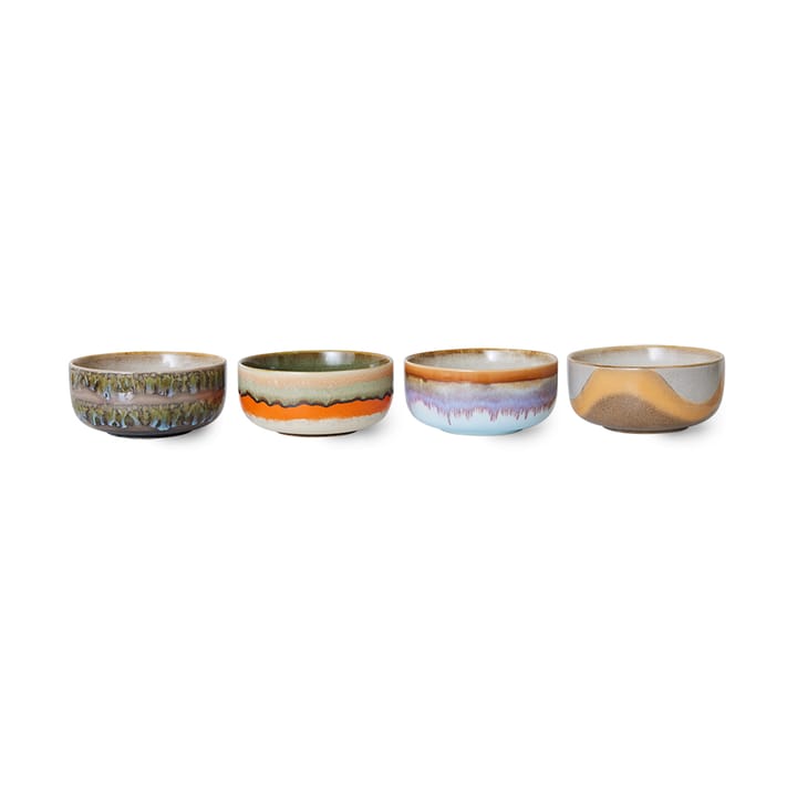 70's dessert bowl 4 pieces - Coral Reef - HKliving