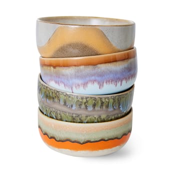 70's dessert bowl 4 pieces - Coral Reef - HKliving