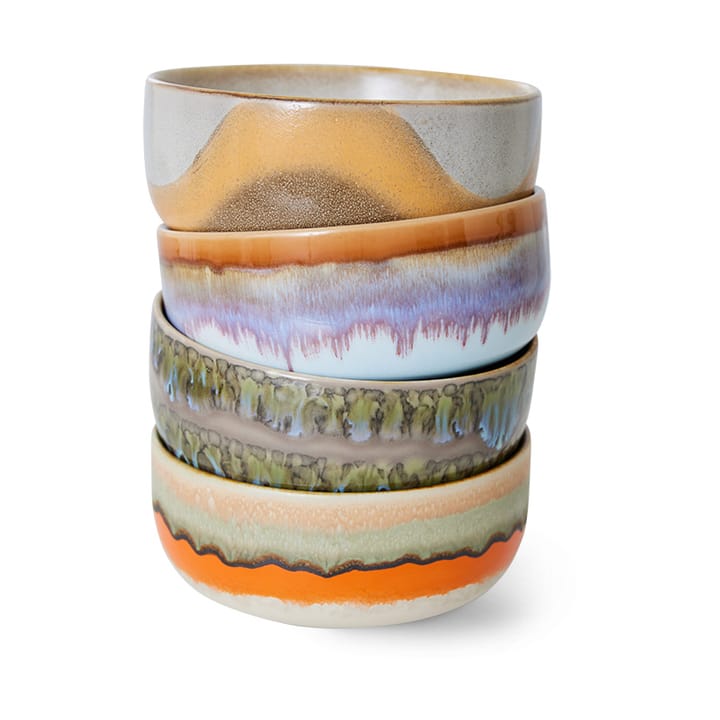 70's dessert bowl 4 pieces, Coral Reef HKliving