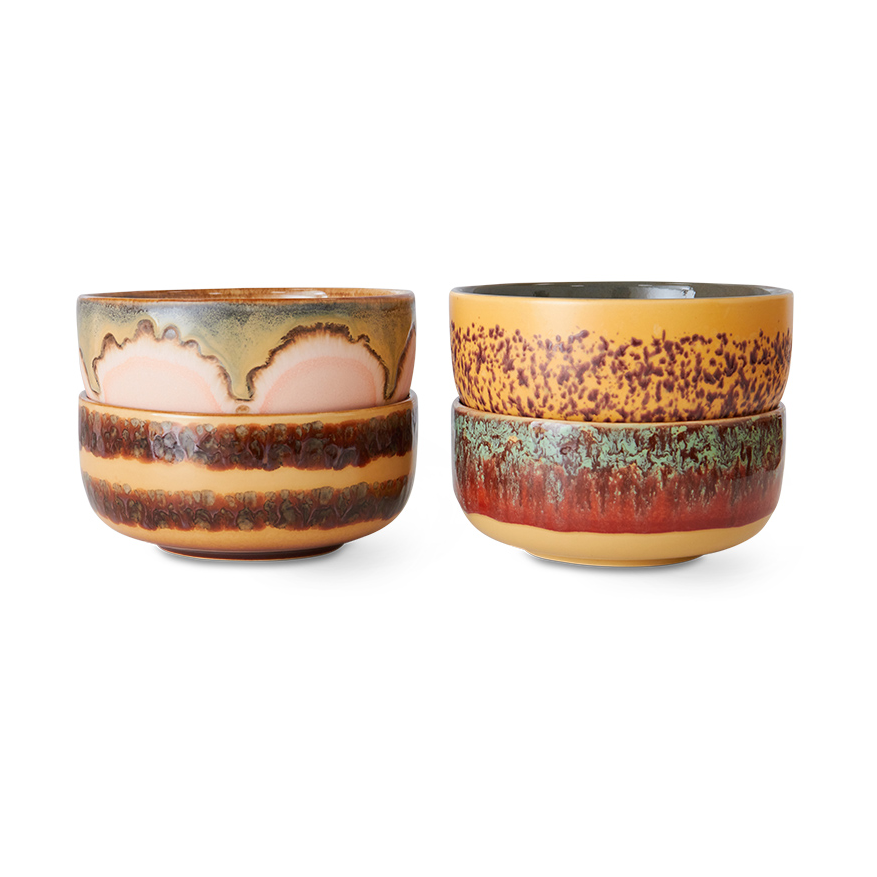 HKliving 70"s dessert bowl 4 pieces Harbour
