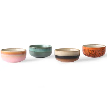 70's dessert bowl 4 pieces - multi - HKliving