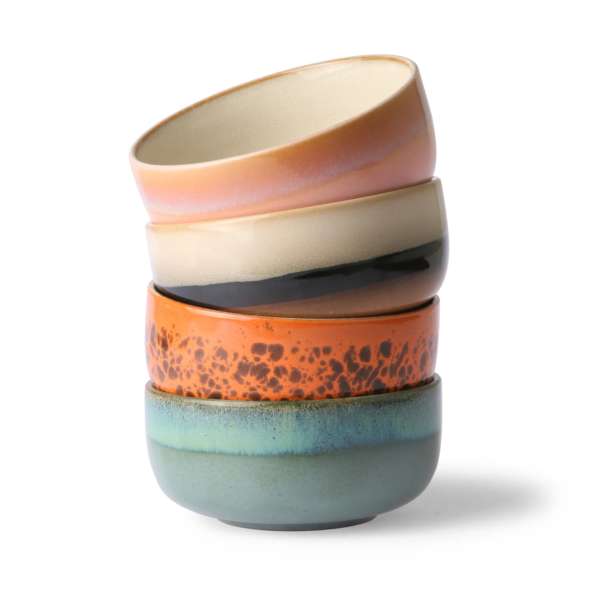 70's dessert bowl 4 pieces, multi HKliving