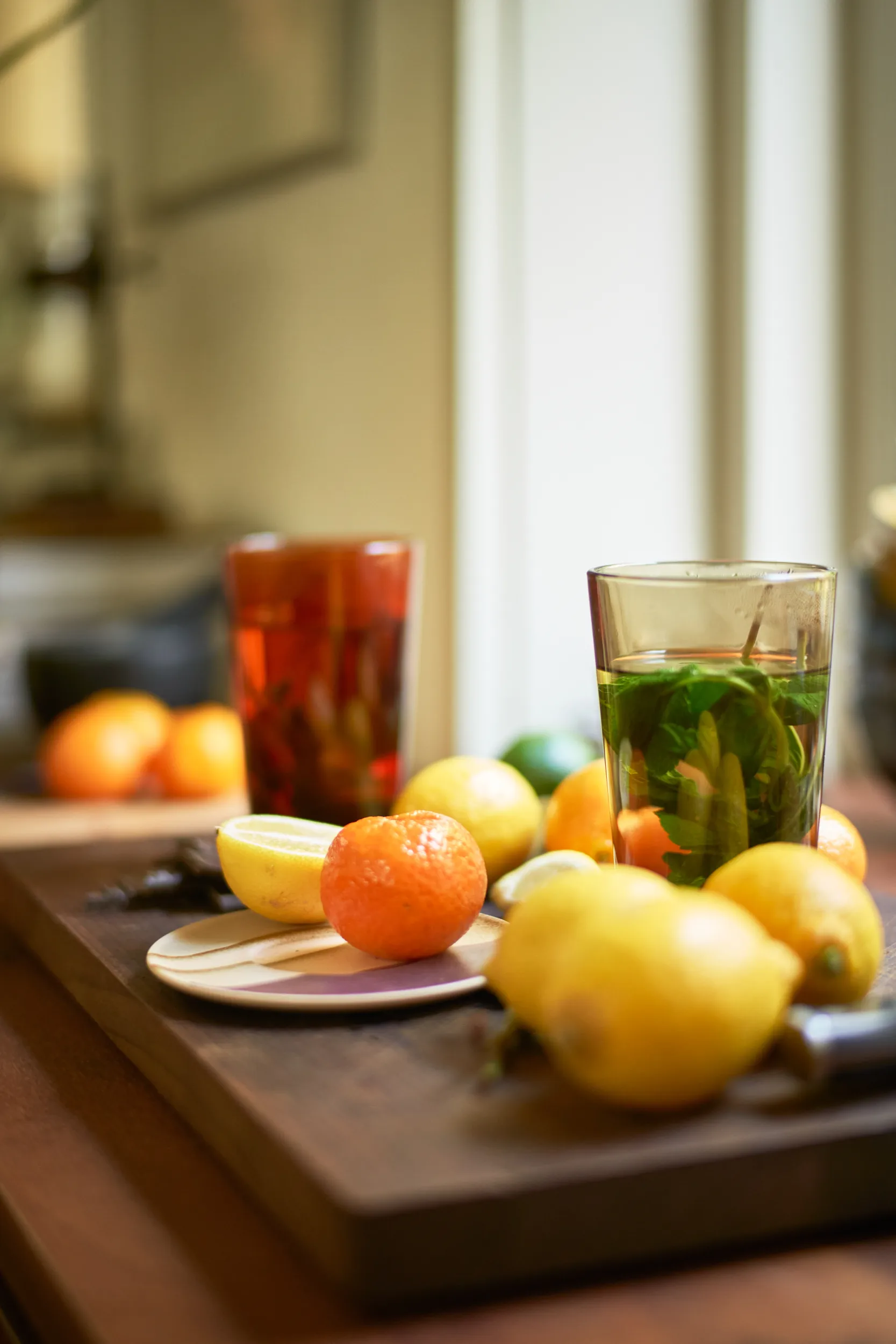 70's glassware tea glasses 20 cl 4-pack, Mud brown HKliving