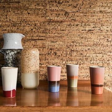 70's latte mug 4-pack - multi - HKliving