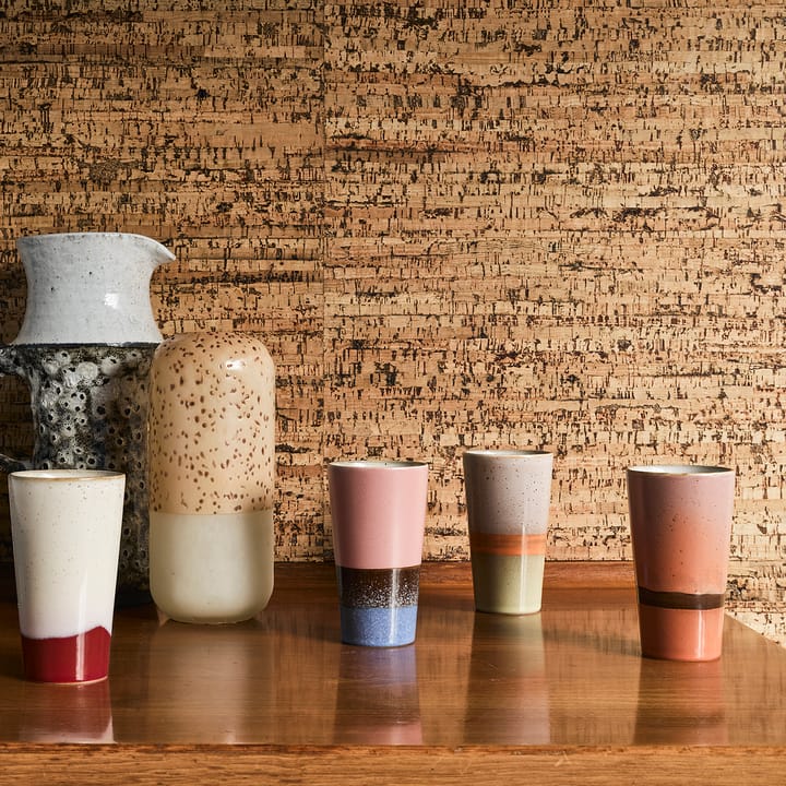 70's latte mug 4-pack, multi HKliving
