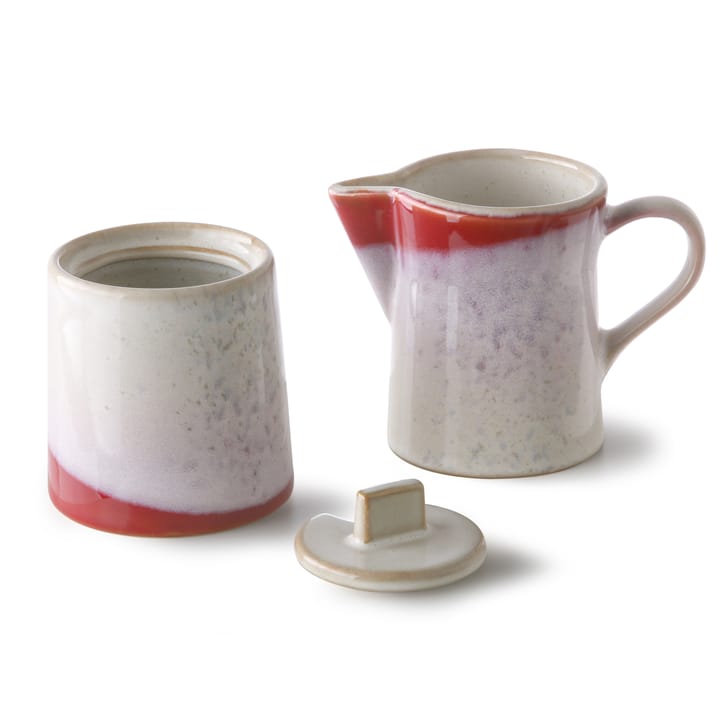 70's milk jug and sugar bowl - frost - HKliving