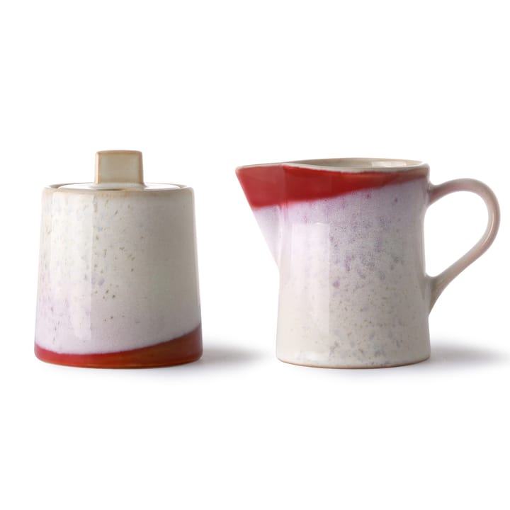 70's milk jug and sugar bowl, frost HKliving