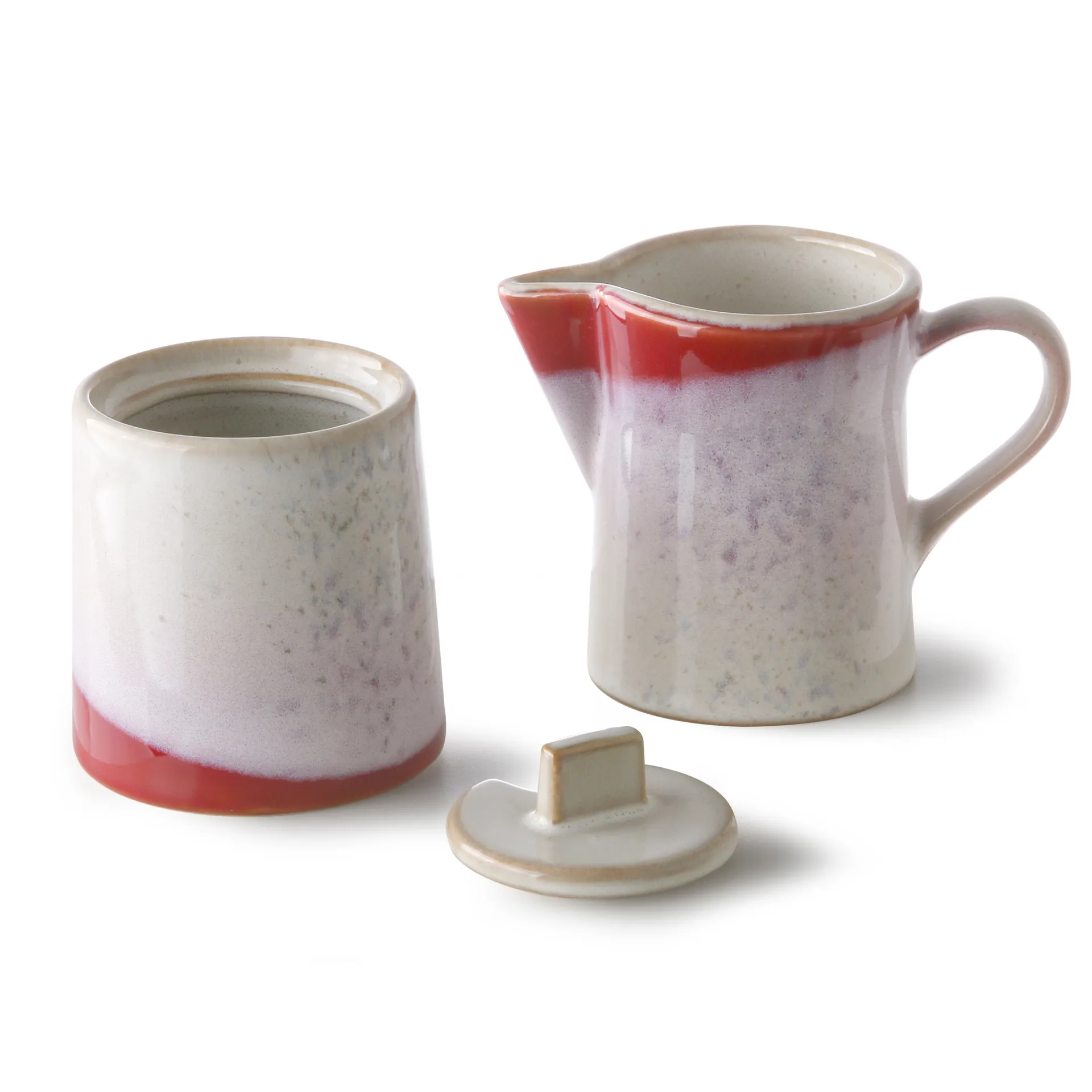 70's milk jug and sugar bowl, frost HKliving