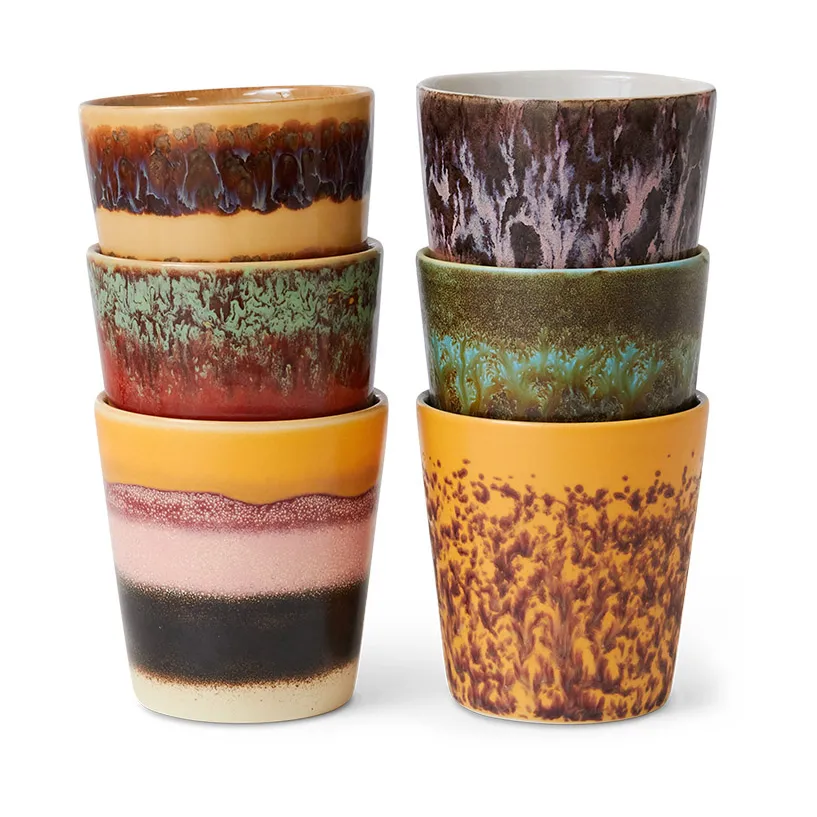 HKliving 70"s mug 6-pack Valley