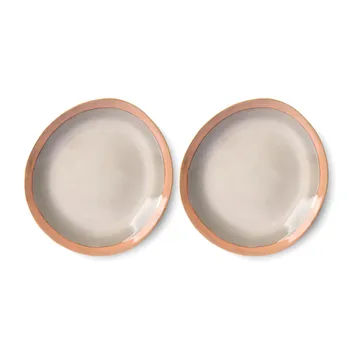70's plate 22 cm 2-pack - Earth - HKliving