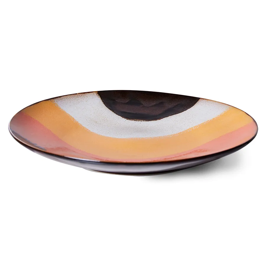 70's plate Ø27,5 cm 2-pack, Retro wave HKliving