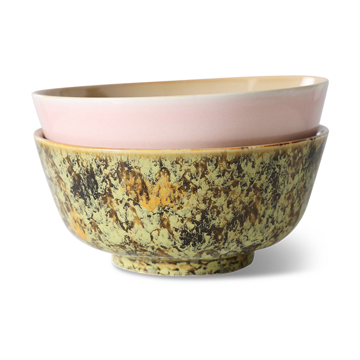 HKliving 70"s ramen bowl Ø19 cm 2 pieces Ascend