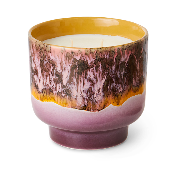 HKliving 70's scented candle 50 h Cape Town | Scandinavian Design | Scented candles & diffusers | Purple