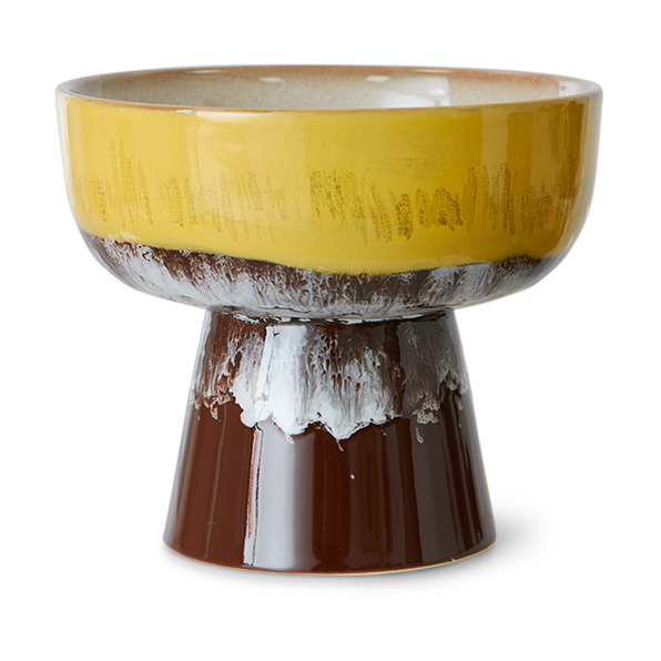 HKliving 70"s tapas bowl on foot L Ø12.5x11 cm Creek