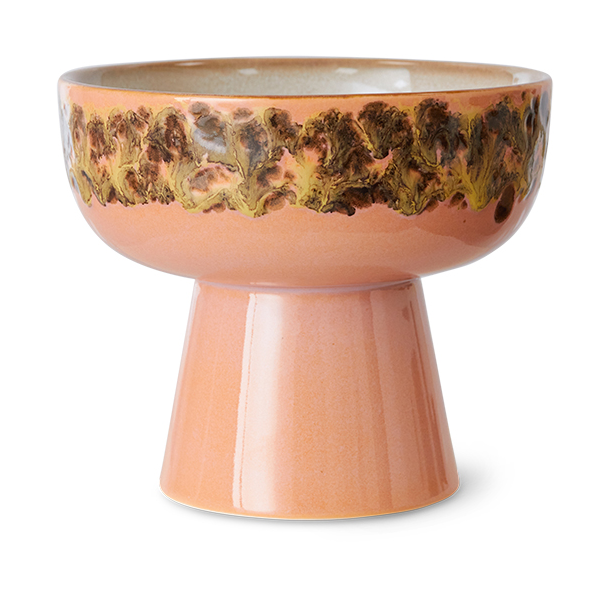 HKliving 70"s tapas bowl on foot L Ø12.5x11 cm Lush