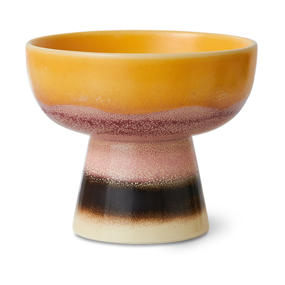 HKliving 70"s tapas bowl on foot S Ø11x9.5 cm Sunshade