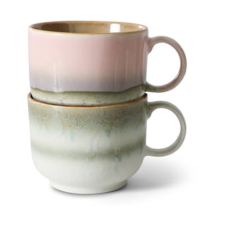 HKliving 70"s tea cup 42.5 cl 2 parts Nova