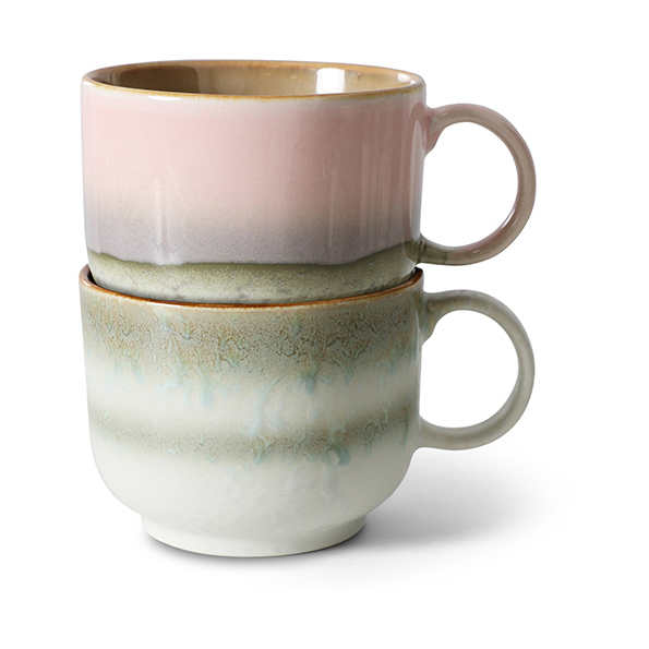 HKliving 70"s tea cup 42.5 cl 2 parts Nova