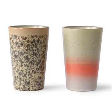 70's tea mug 2 pieces - multi - HKliving
