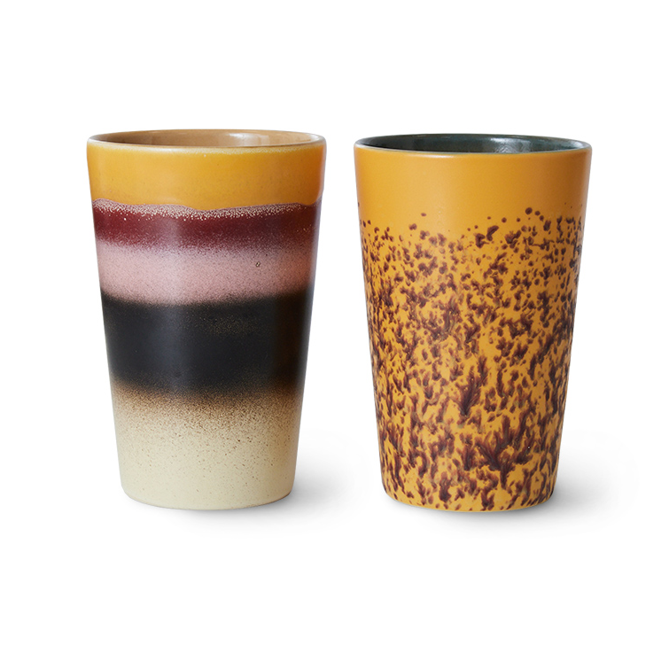 HKliving 70"s tea mug 46 cl 2 pieces Beach