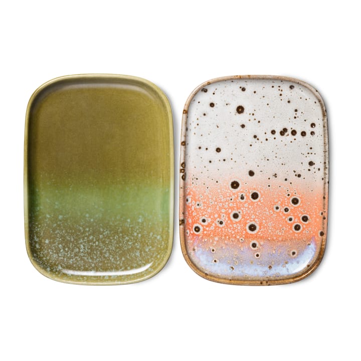 70's tray small 2-pack - Asteroids / Grass - HKliving