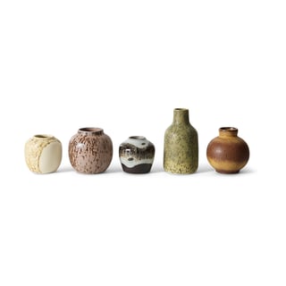 HKliving 70"s vases small 5 pieces Pursuit