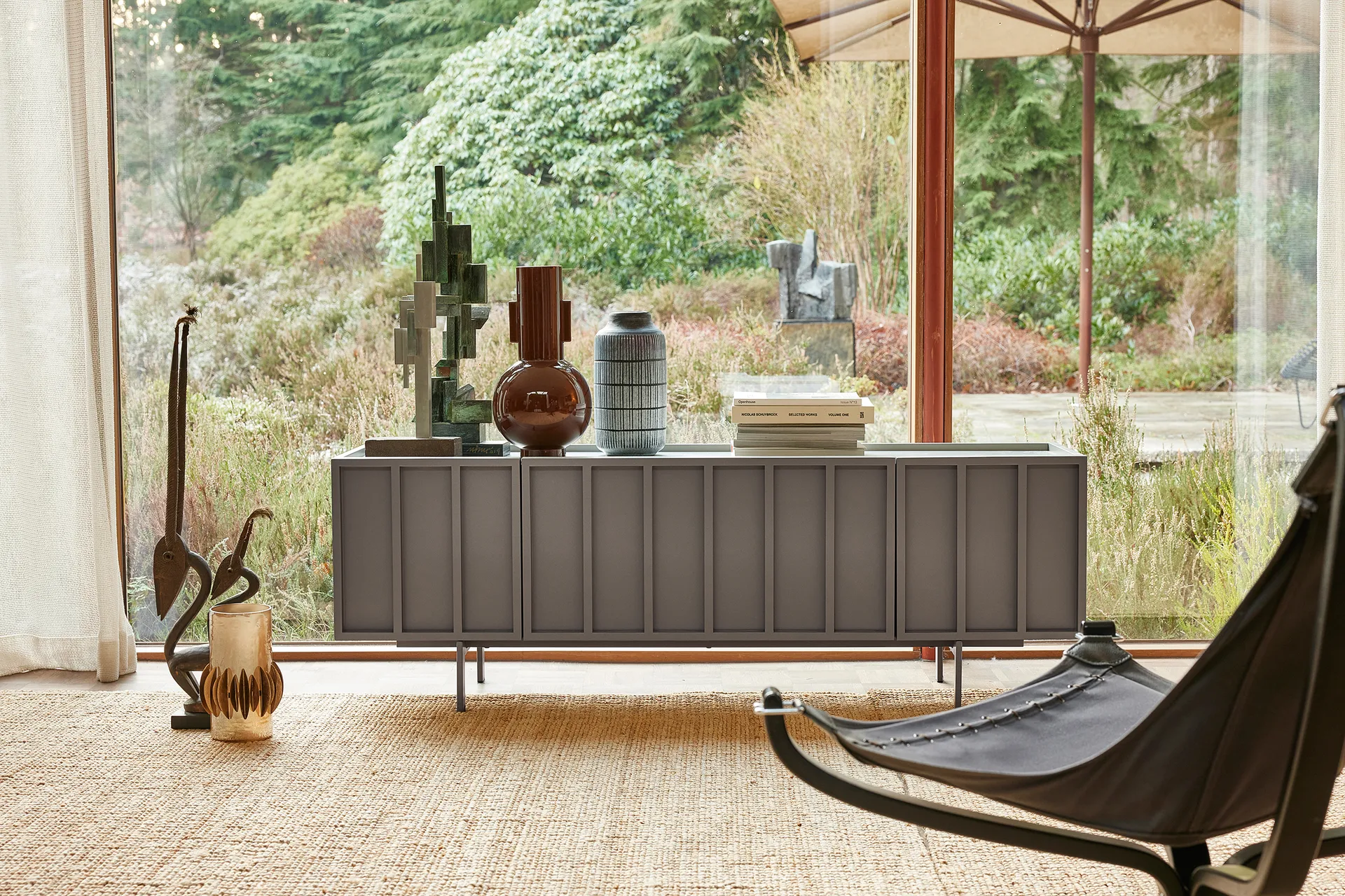 Ceramic vase large 42.5, Espresso HKliving