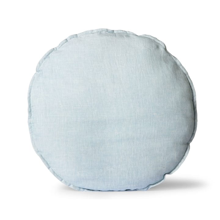 Chair cushion round Ø60 cm - Linen ice blue - HKliving