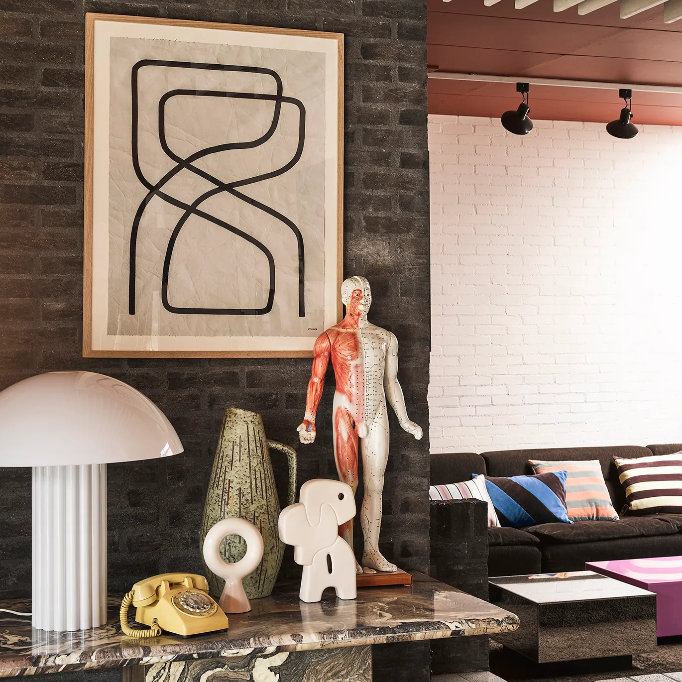 Cupola table lamp 61 cm, white HKliving