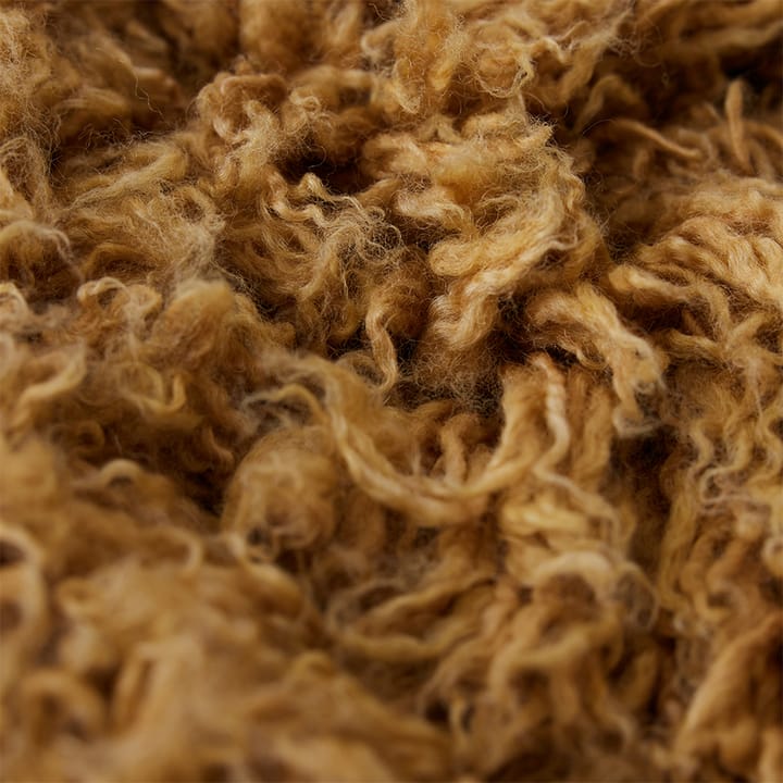Fluffy rug round, Ø200 cm, caramel HKliving