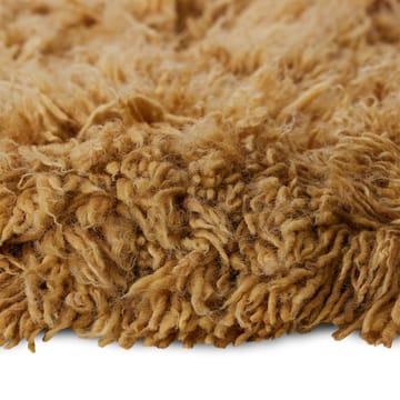 Fluffy rug round - Ø200 cm, caramel - HKliving
