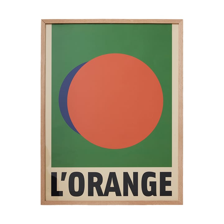 Framed artwork l'orange painting, Orange HKliving