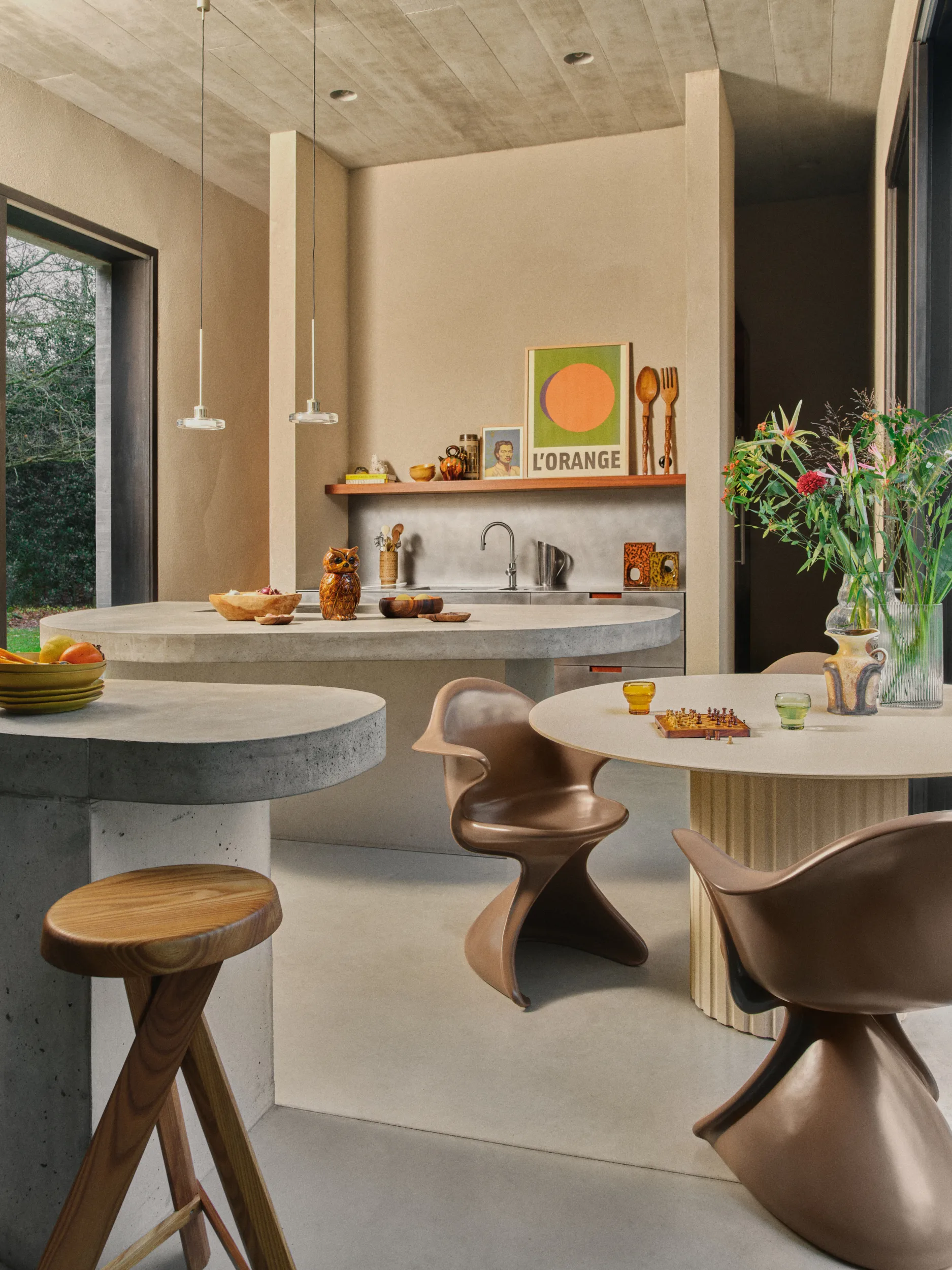 Framed artwork l'orange painting, Orange HKliving