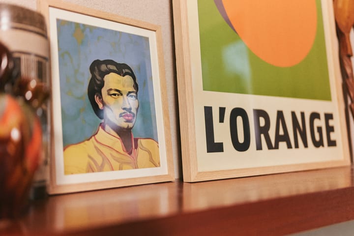 Framed artwork l'orange painting, Orange HKliving