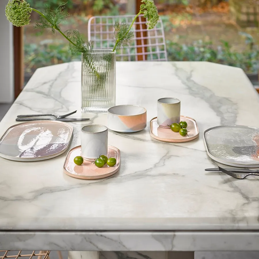 Gallery ceramics coffee mug, purple-yellow HKliving