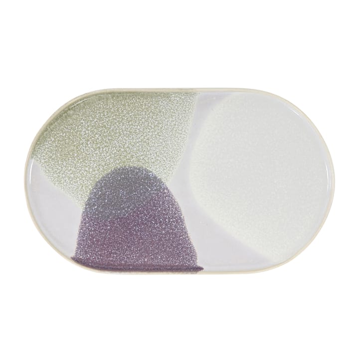 Gallery ceramics oval dinner plate - green/ purple - HKliving