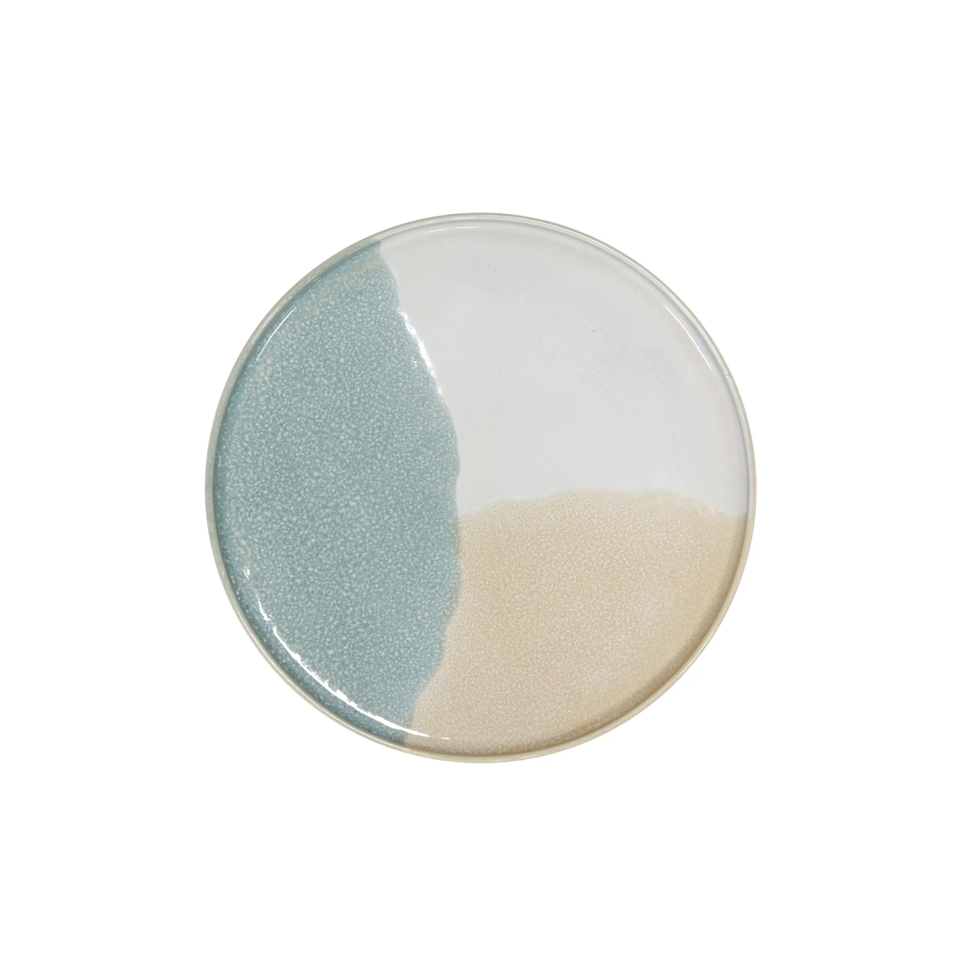 Gallery ceramics round small plate, mint/ nude HKliving