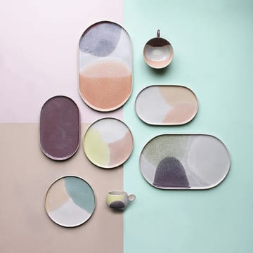 Gallery ceramics round small plate - mint/ nude - HKliving